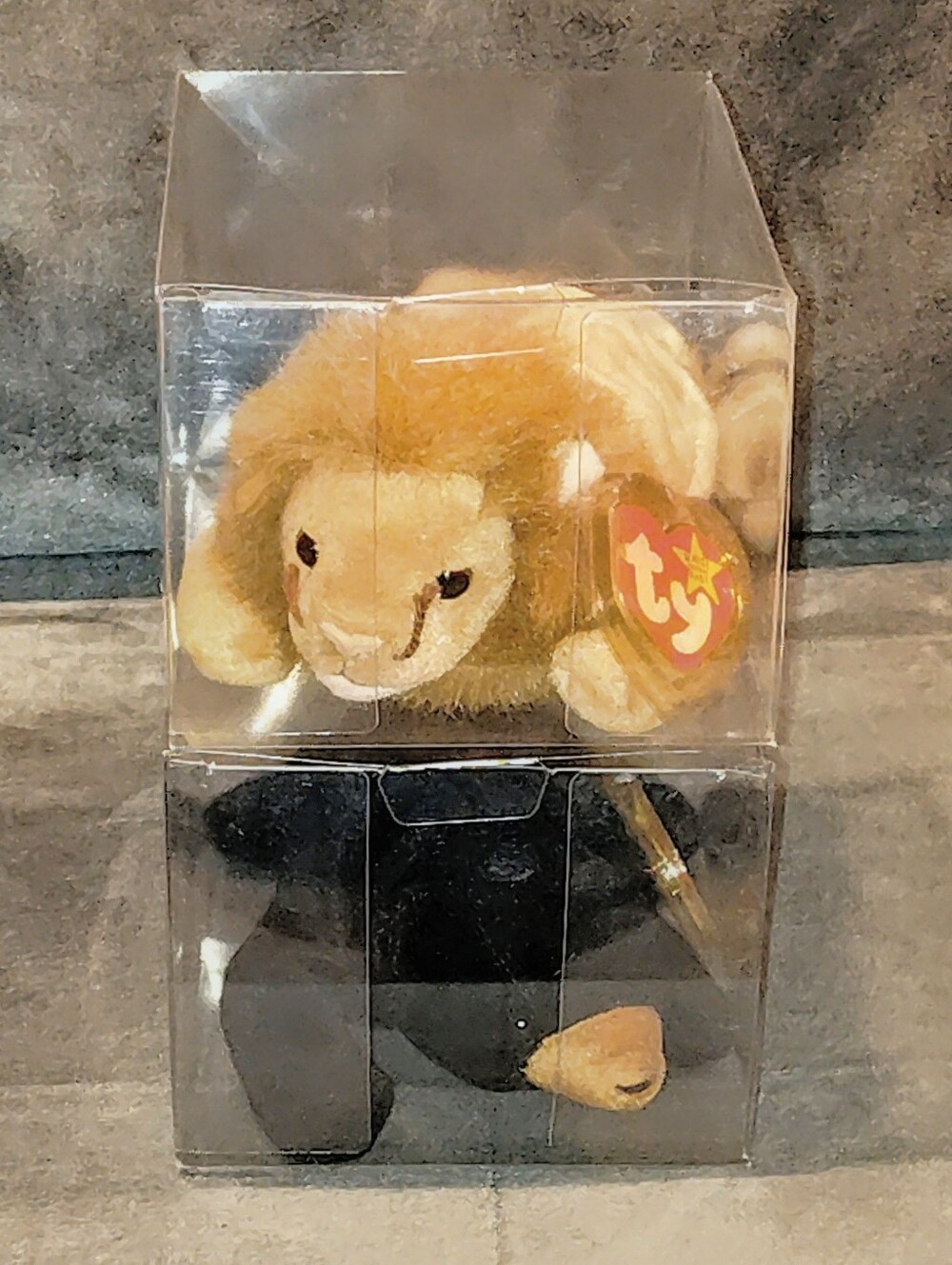 NWT TY TOYS RARE MULTIPLE TAG ERRORS BEANIE BABIES ROARY & BLACKIE IN CLEAR CASE